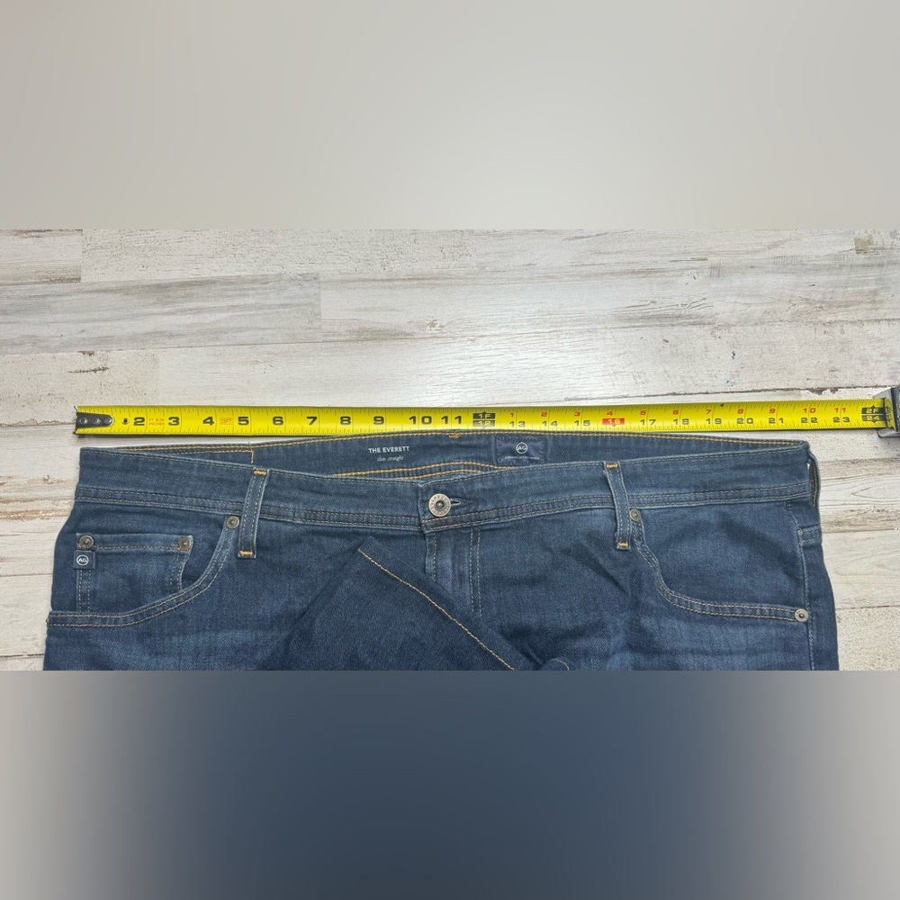 AG Adriano Goldschmied The Everett Blue Jeans Mens 42x32 (44x29) Slim Straight - Picture 6 of 11